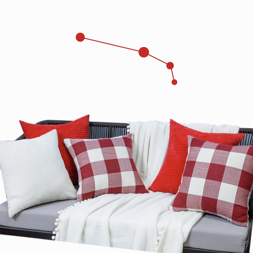 【Aries-Set Meal】Miulee Red Throw Pillow Covers
