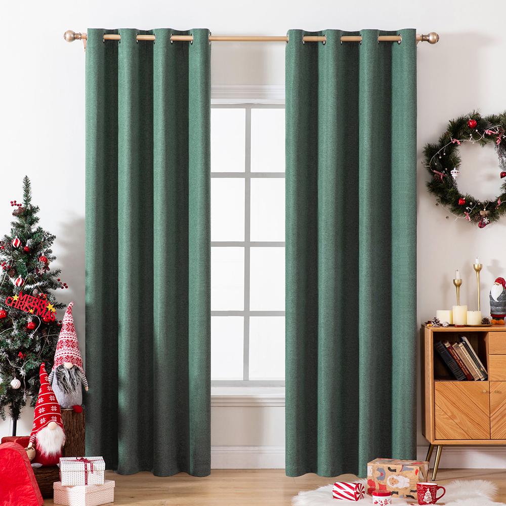MIULEE Christmas 100% Blackout Thermal Insulated Curtains Grommet Darkening Curtains Draperies 2 Panels