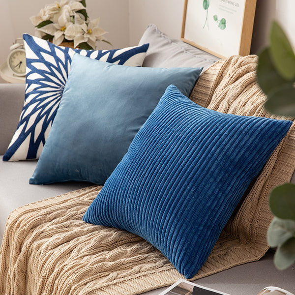【Aquarius-Set Meal】Miulee Blue Throw Pillow Covers