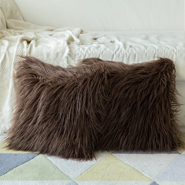 【Chestnut】MIULEE  Faux Fur Decorative Pillow Covers💥💥💥Thanksgiving Promotion 50% OFF.