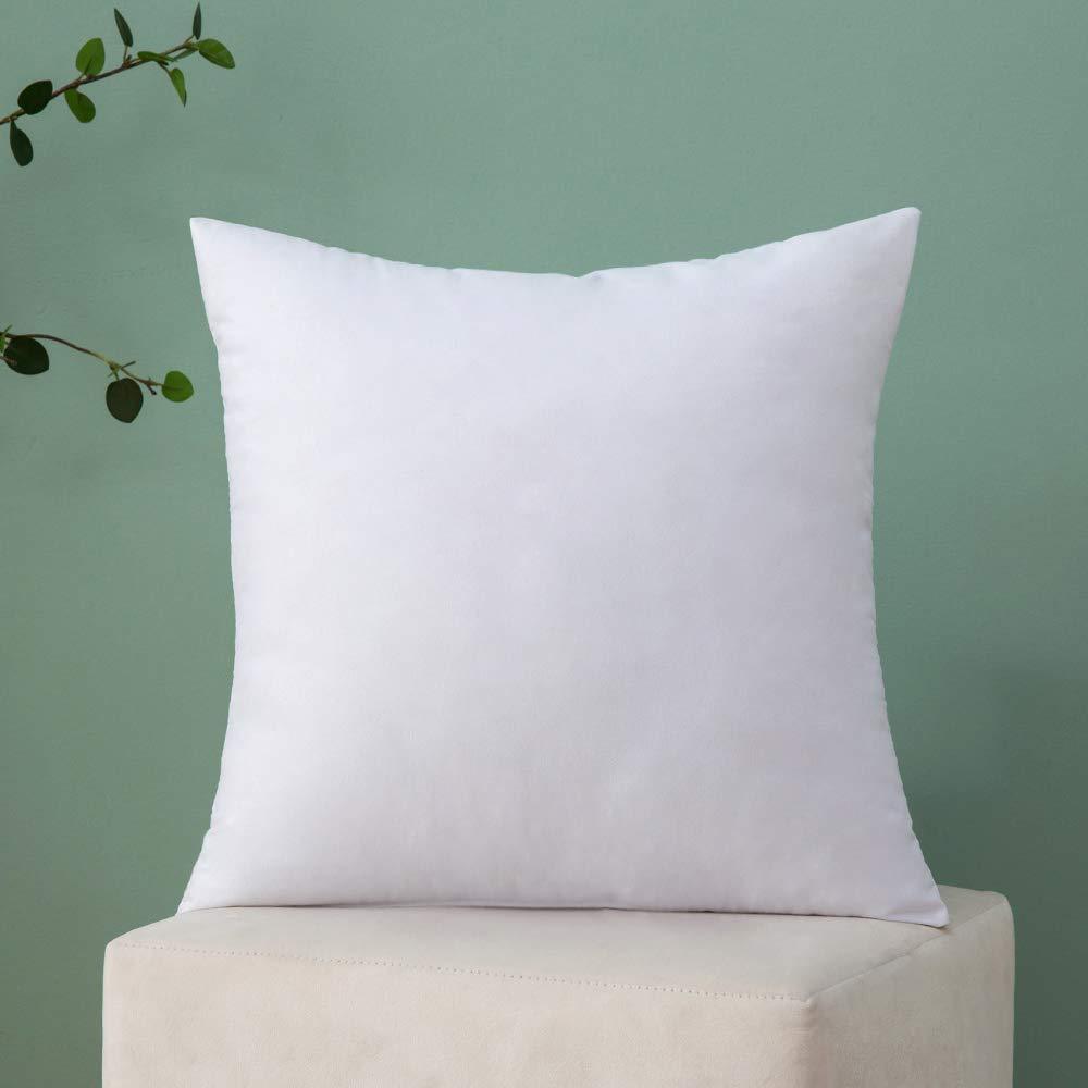 MIULEE Throw Pillow Insert Hypoallergenic Premium Pillow Stuffer Sham Square for Decorative Cushion Bed Couch Sofa.
