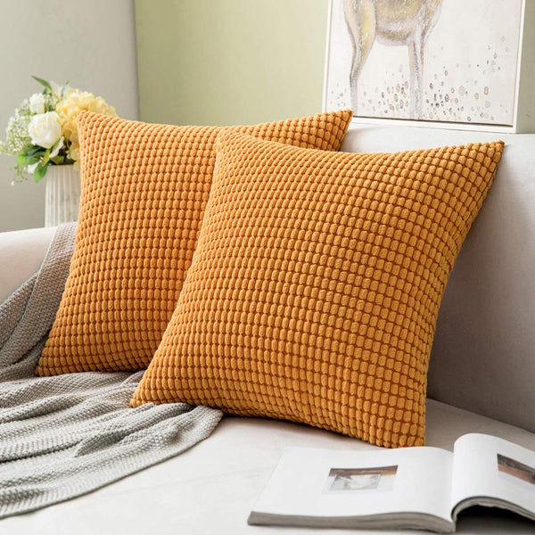 【Pumpkin】MIULEE Corduroy Solid Pillow Covers💥💥💥Thanksgiving Promotion 50% OFF.