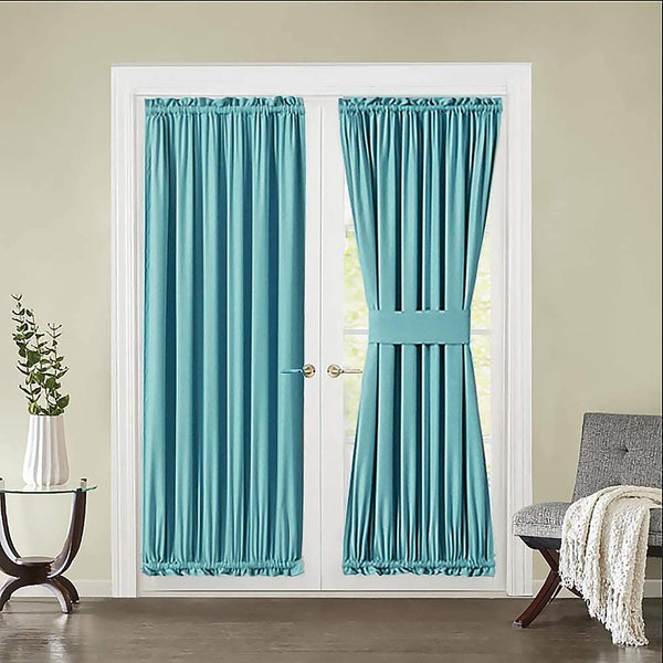 MIULEE Sidelight French Door Blackout Curtain Thermal Insulated Drapes Light Blocking 1 Panel