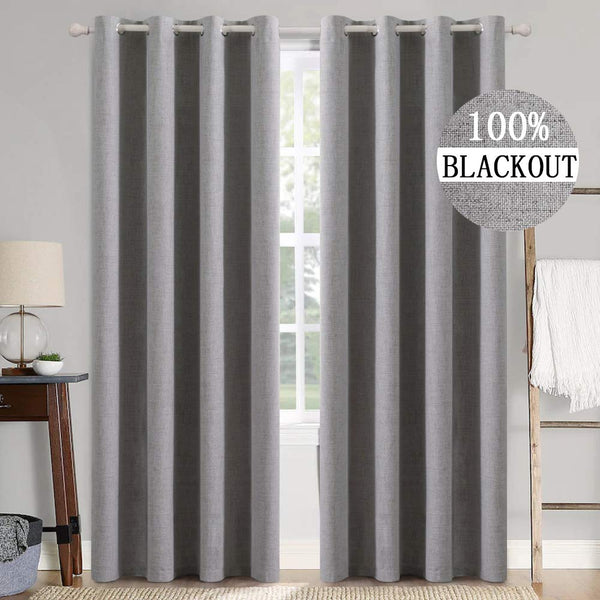 MIULEE Christmas 100% Blackout Thermal Insulated Curtains Grommet Darkening Curtains Draperies 2 Panels.