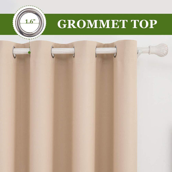 MIULEE Blackout Curtains Room Darkening Thermal Insulated Drapes Top Light Blocking Curtain 2 Panels.