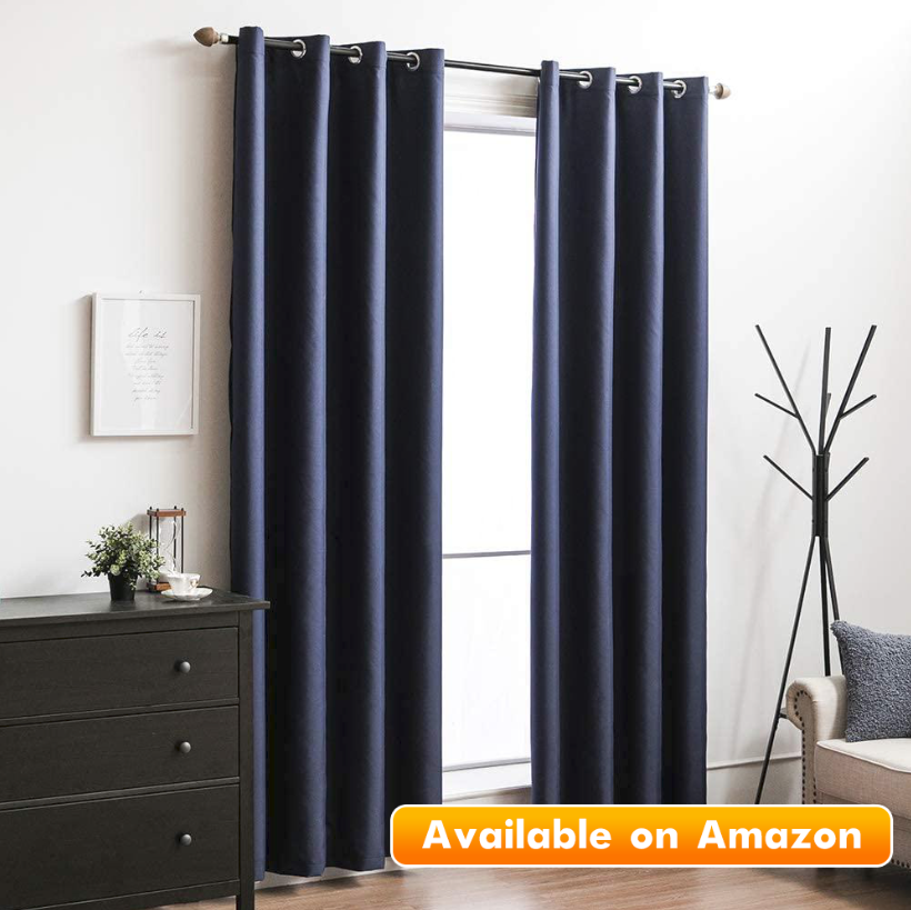 MIULEE Blackout Curtains Outlets Thermal Insulated Solid Grommet Curtains/Drapes/Shades 2 Panels